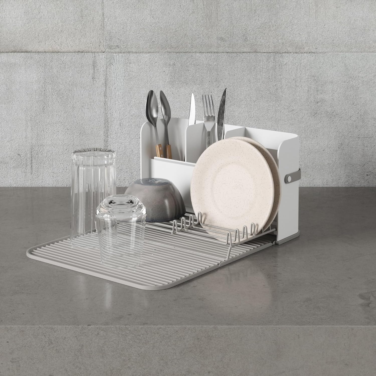 Umbra Sling Dish Rack - White-Grey - Image 2