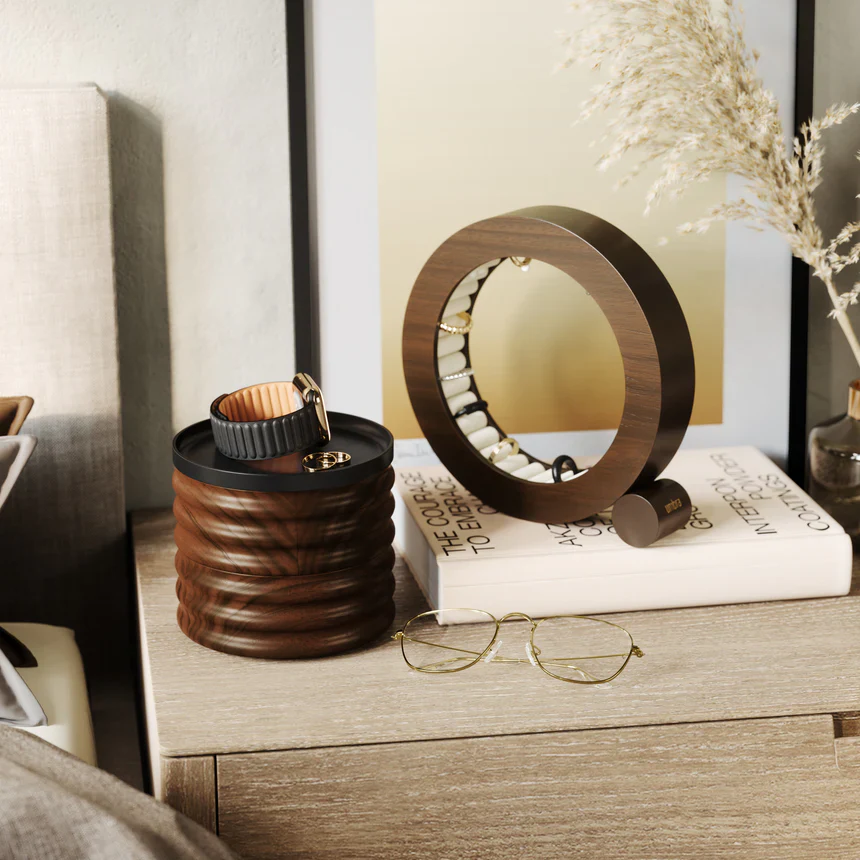 Umbra Tesora Wood Storage Box - Black-Walnut - Image 2