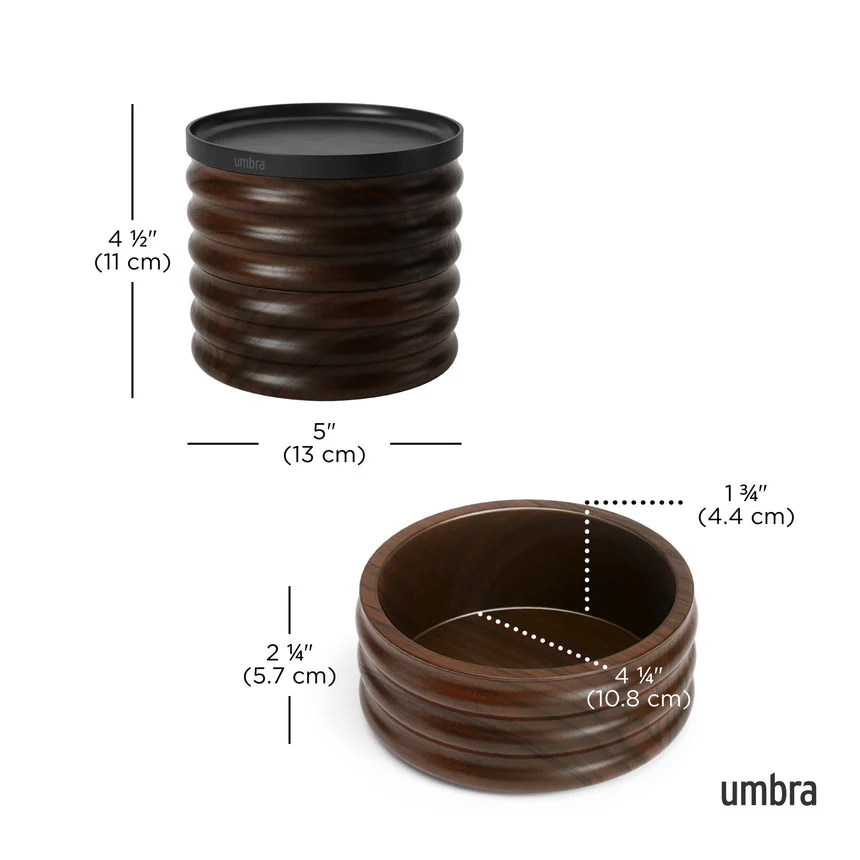 Umbra Tesora Wood Storage Box - Black-Walnut - Image 8