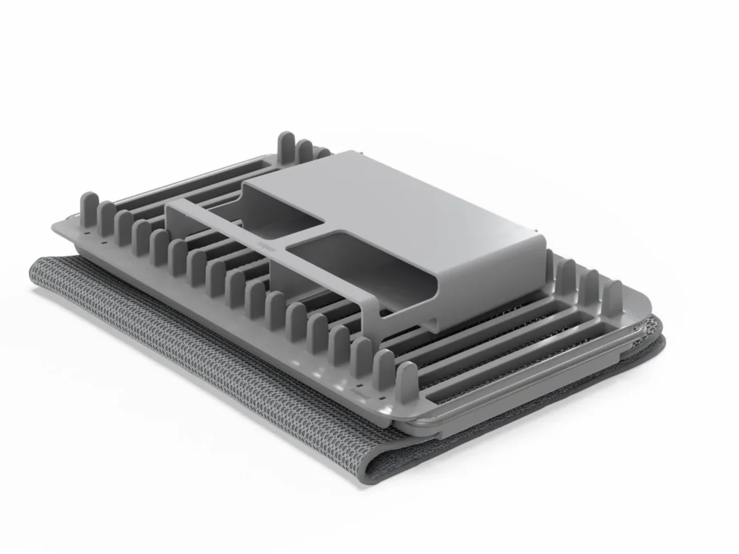 Umbra UDry Over the Sink Dish Rack with Mat - Charcoal - Image 6