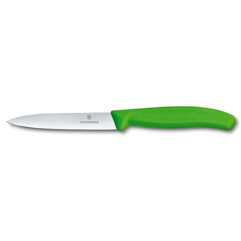 Paring Knife 4" / 10cm Straight Blade, Spear Point Green
