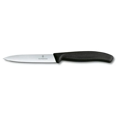 Paring Knife 4" / 10cm Straight Blade, Spear Point Black