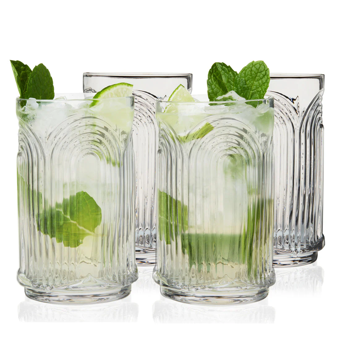 Viski Crystal Deco Beau Highball - 18oz/532ml