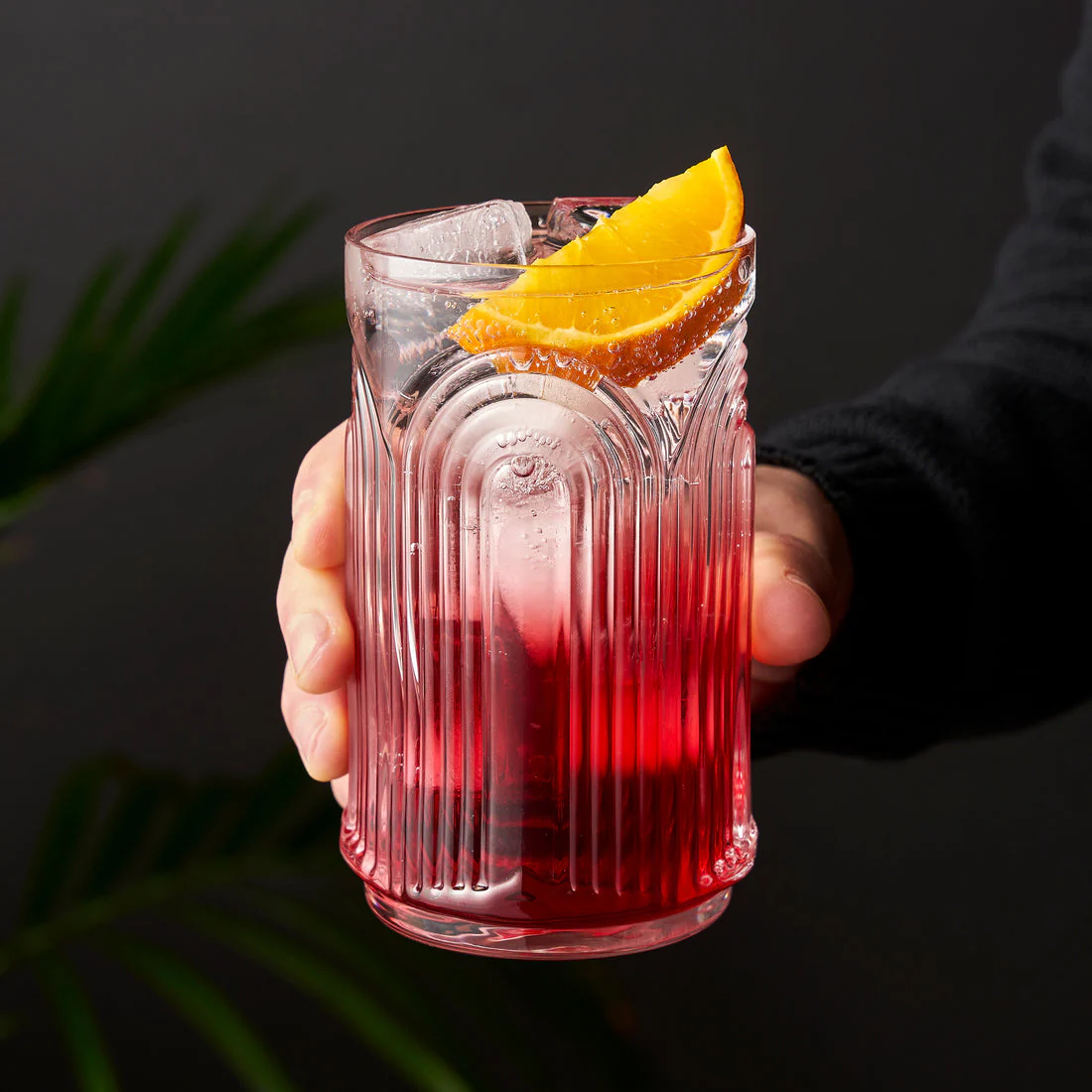 Viski Crystal Deco Beau Highball - 18oz/532ml - Image 2