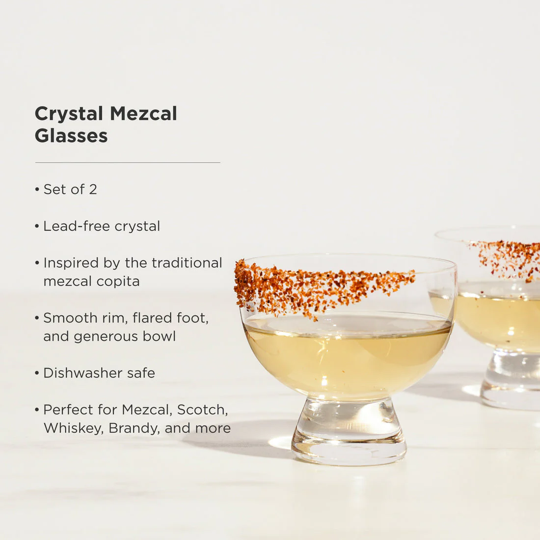 Viski Crystal Mezcal Glasses - 6oz - Image 5