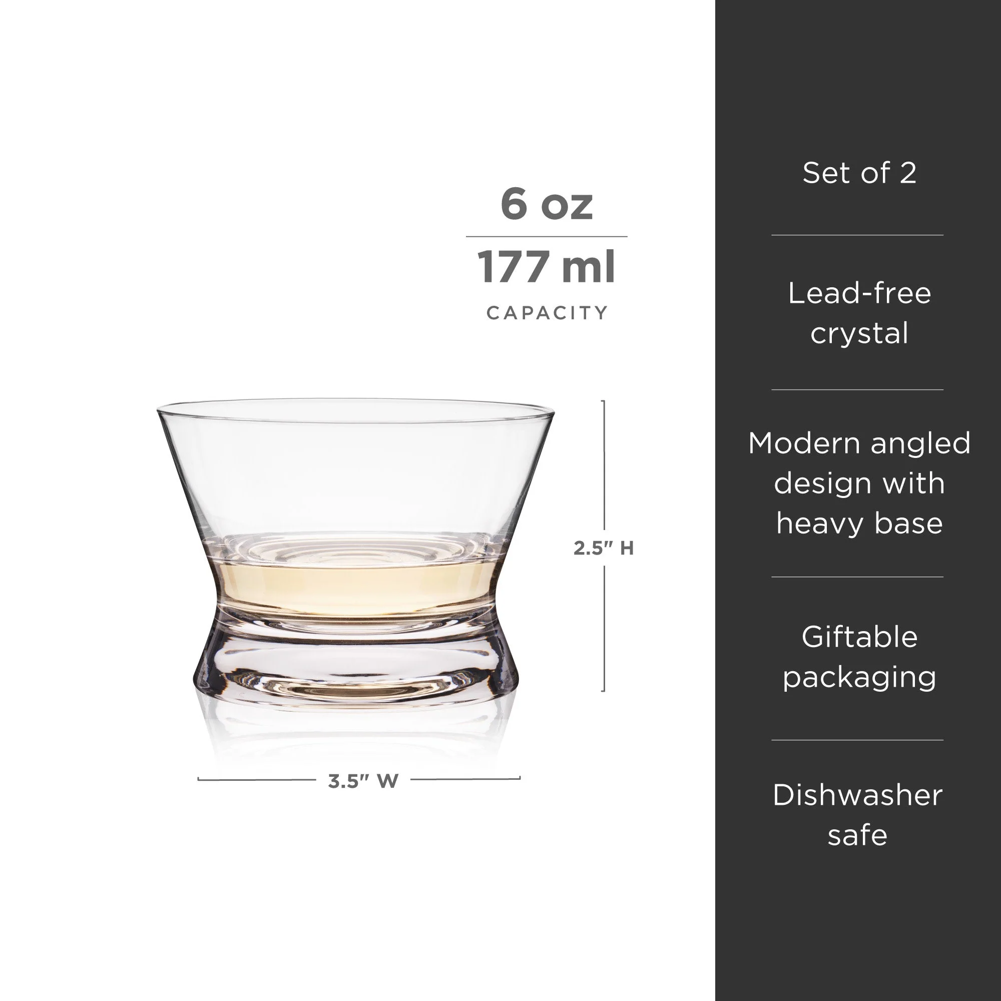 Viski Crystal Raye Tequila Tasting Glasses - 6oz / 178ml (40% off at checkout) - Image 6