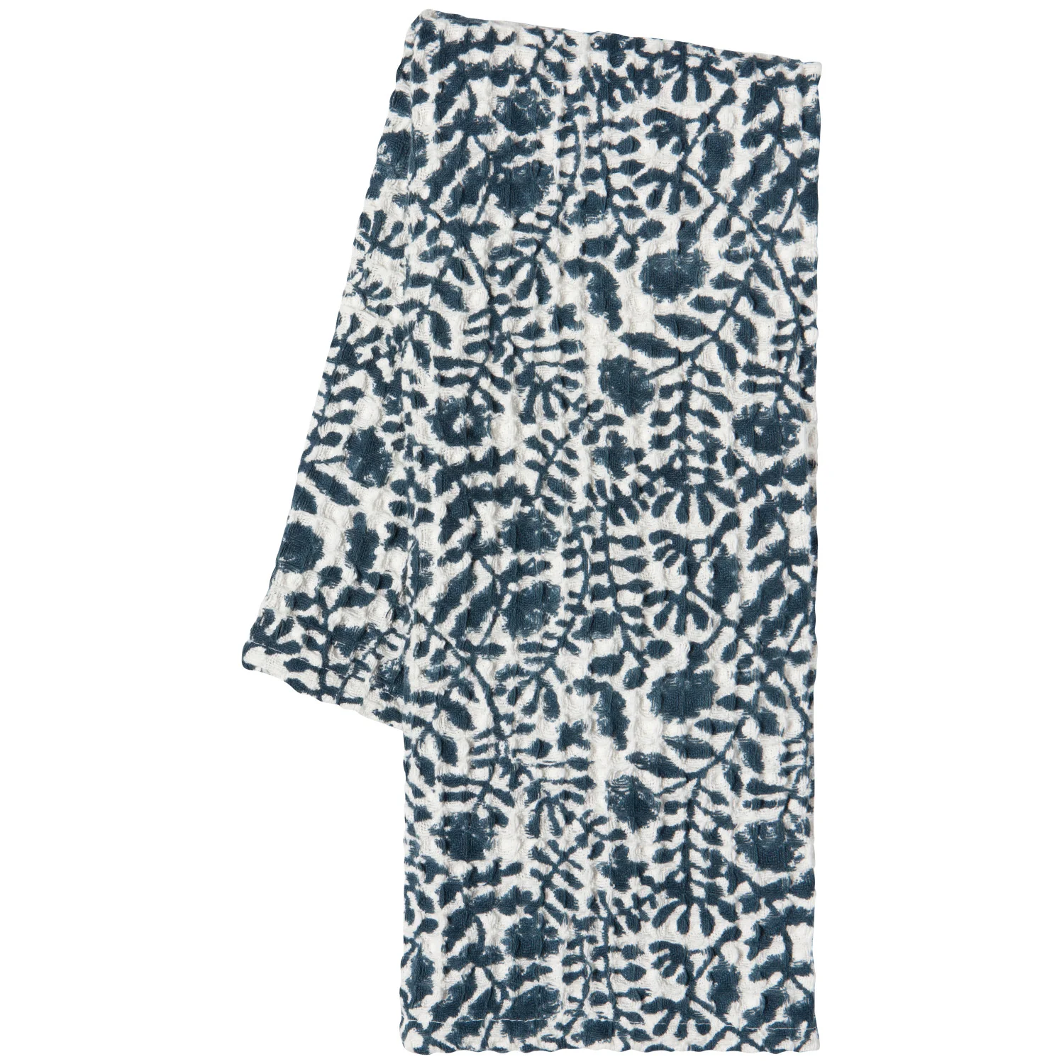 Waffle Tea Towel Jasmine Block Print - Image 3